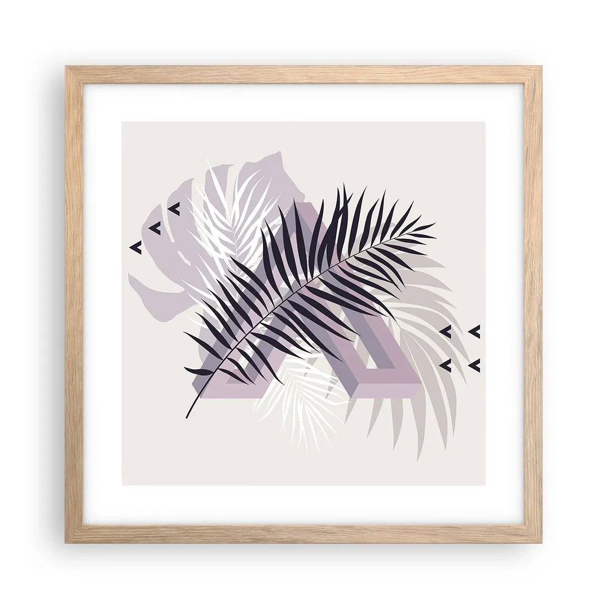 Poster in cornice rovere chiaro - L'ombra dell'ombra - 40x40 cm