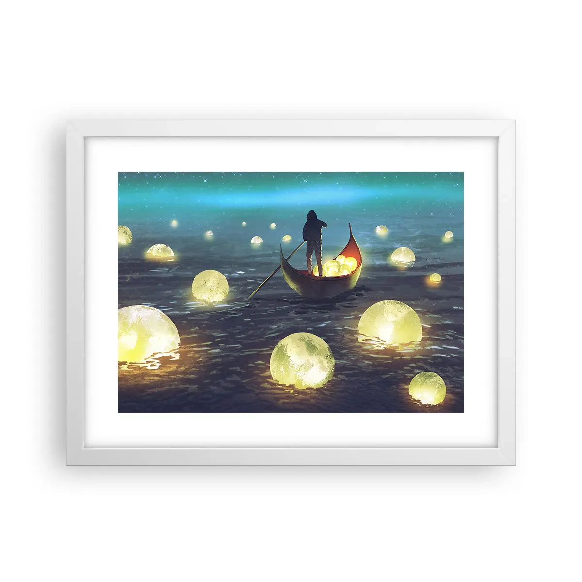 Poster in cornice bianca - Cose che neanche i filosofi hanno sognato - 40x30 cm