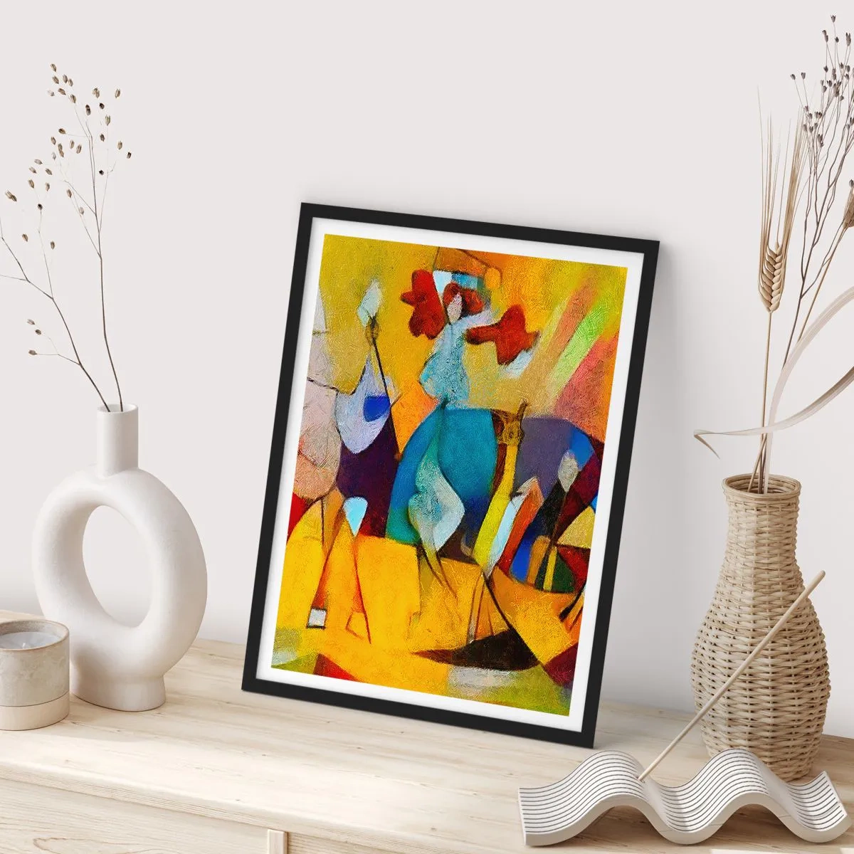 Poster in cornice nera - Sole - vita - gioia - 40x50 cm