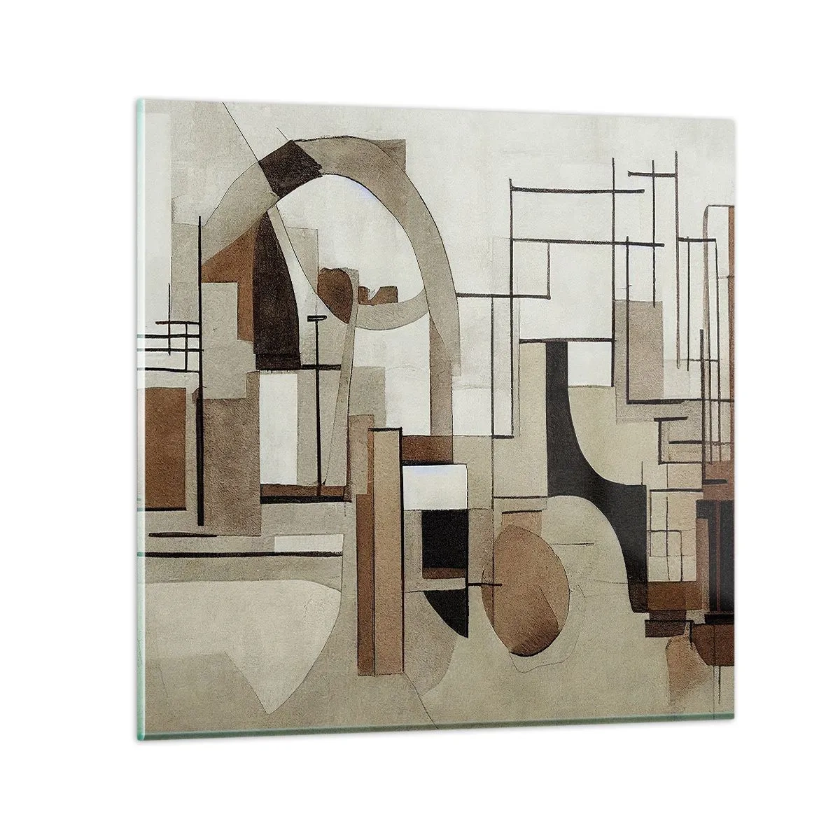 Quadro su vetro - Paesaggio urbano 2.0 - 40x40 cm
