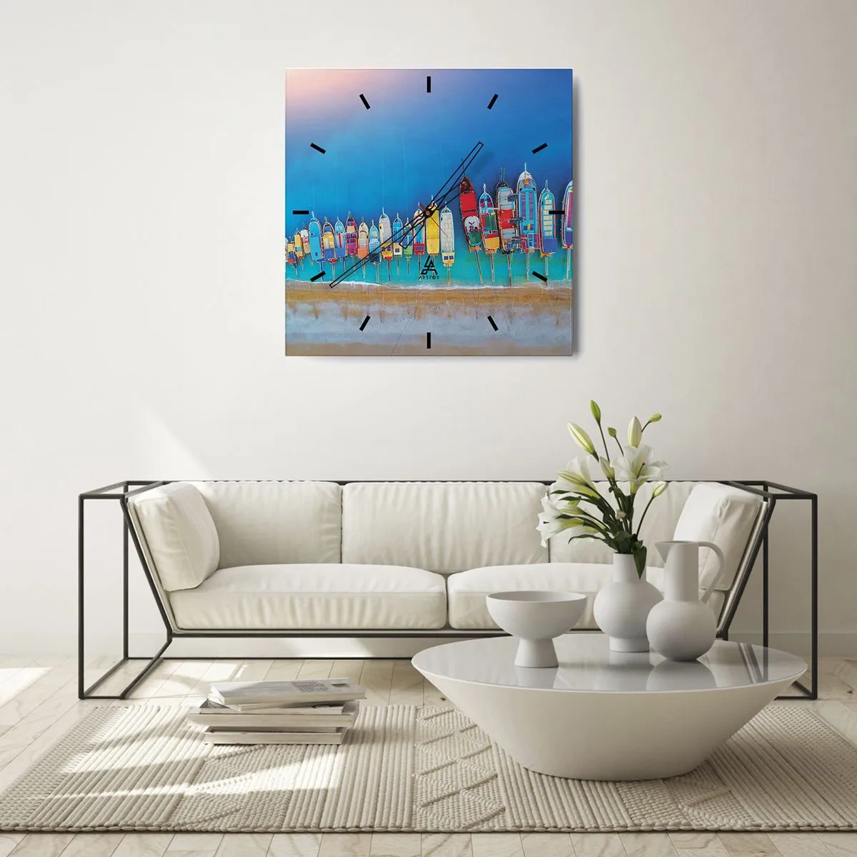 Orologio da parete - Orologio in Vetro - A volo d'uccello - 30x30 cm