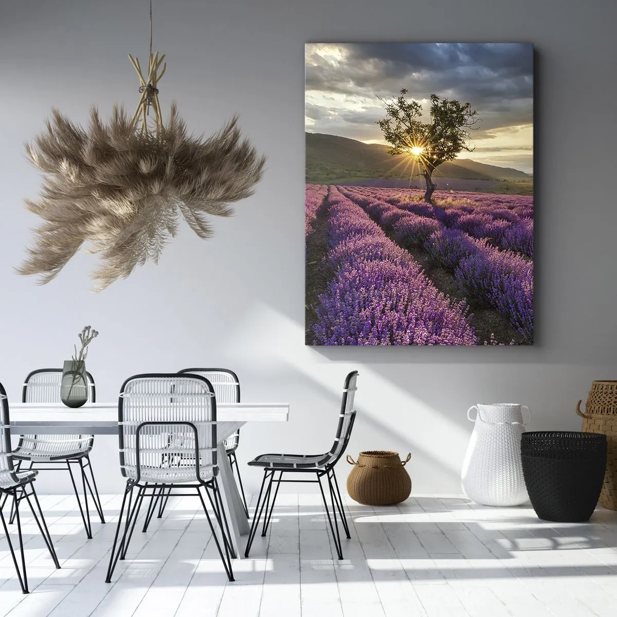 Quadro su tela - Stampe su Tela - Aroma di colore lilla - 55x100 cm