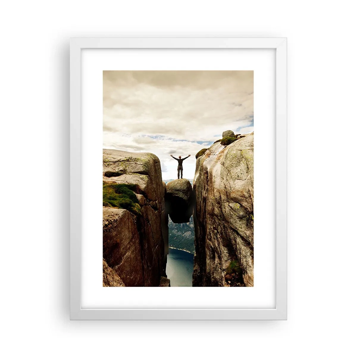 Poster in cornice bianca - Come ti senti? - 30x40 cm