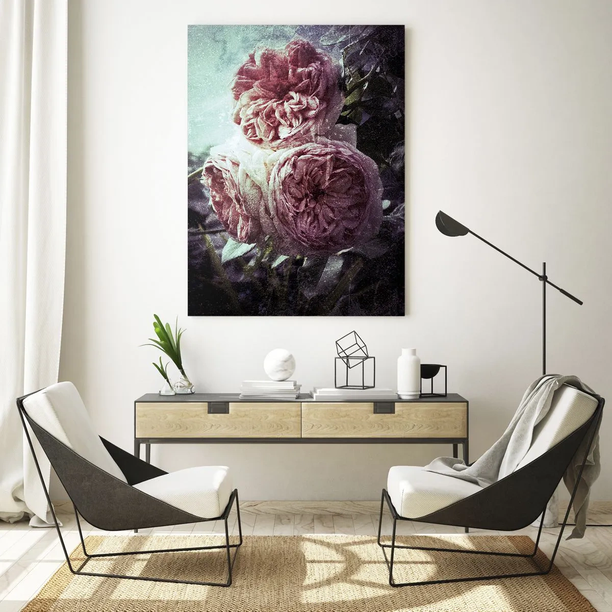 Quadro su vetro - In un'atmosfera romantica - 80x120 cm