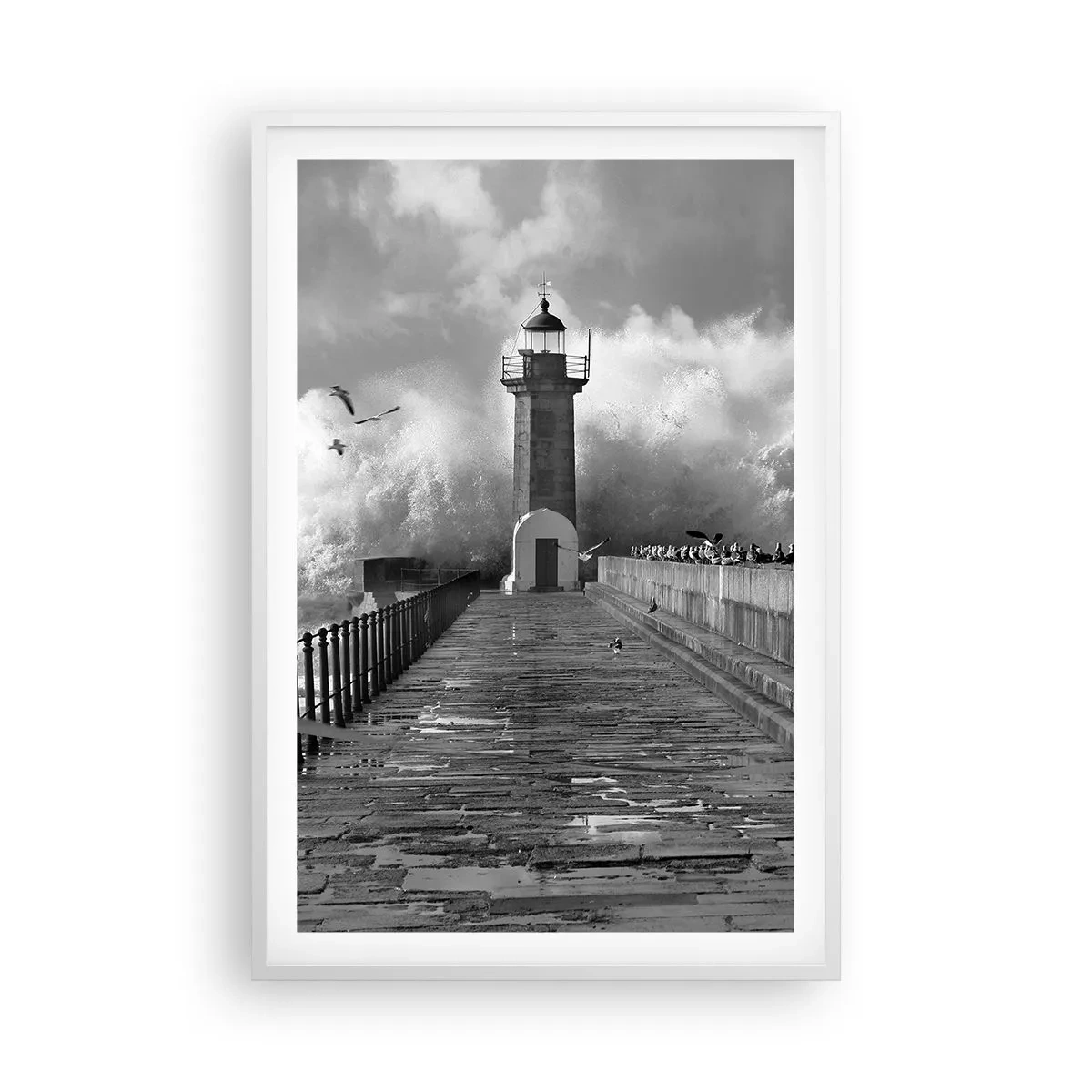 Poster in cornice bianca - Senza paura - 61x91 cm