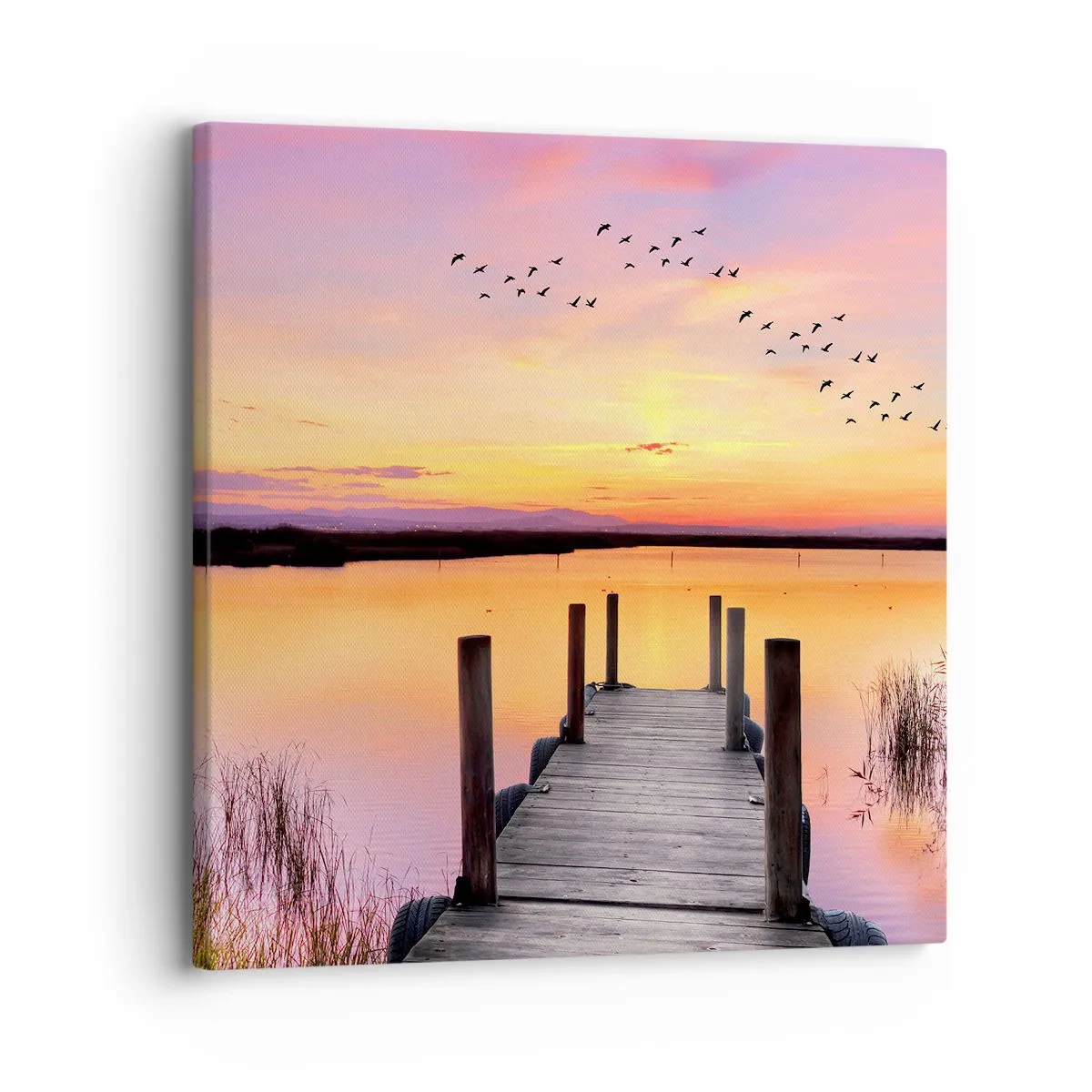 Quadro su tela - Stampe su Tela - Alba viola e silenziosa - 30x30 cm