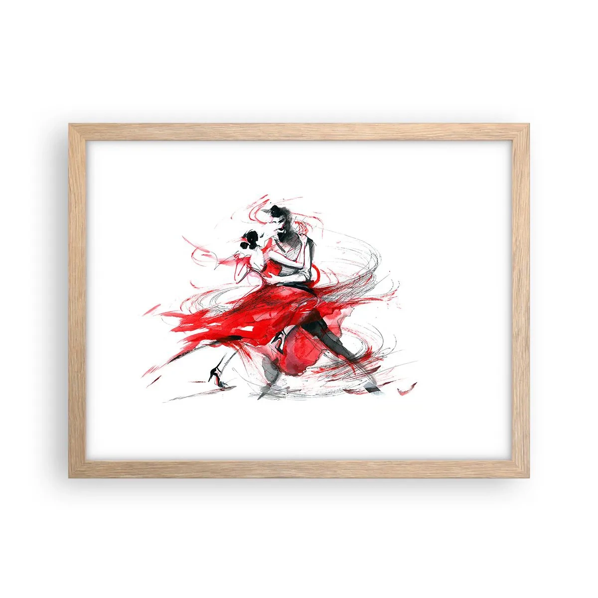 Poster in cornice rovere chiaro - Tango: il ritmo della passione - 40x30 cm