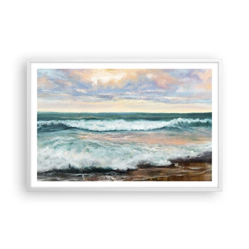 Poster in cornice bianca - Dove l'anima si calma - 91x61 cm