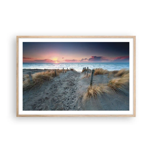 Poster in cornice rovere chiaro - Hai versato un arcobaleno di luce radiosa... - 91x61 cm