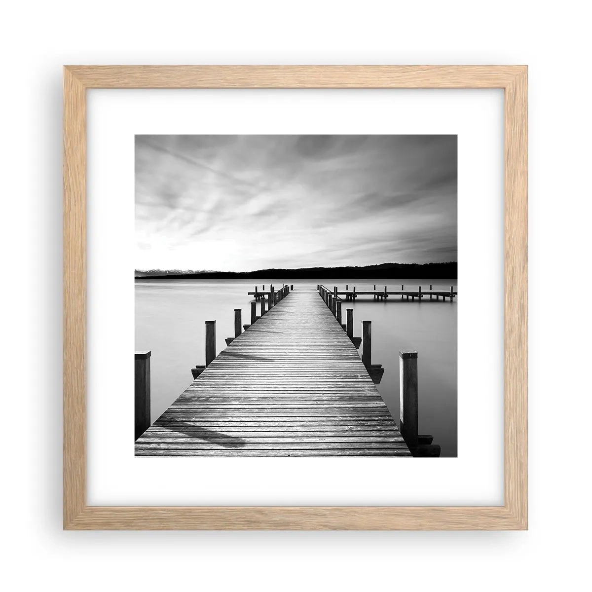 Poster in cornice rovere chiaro - Pace sull'acqua - 30x30 cm