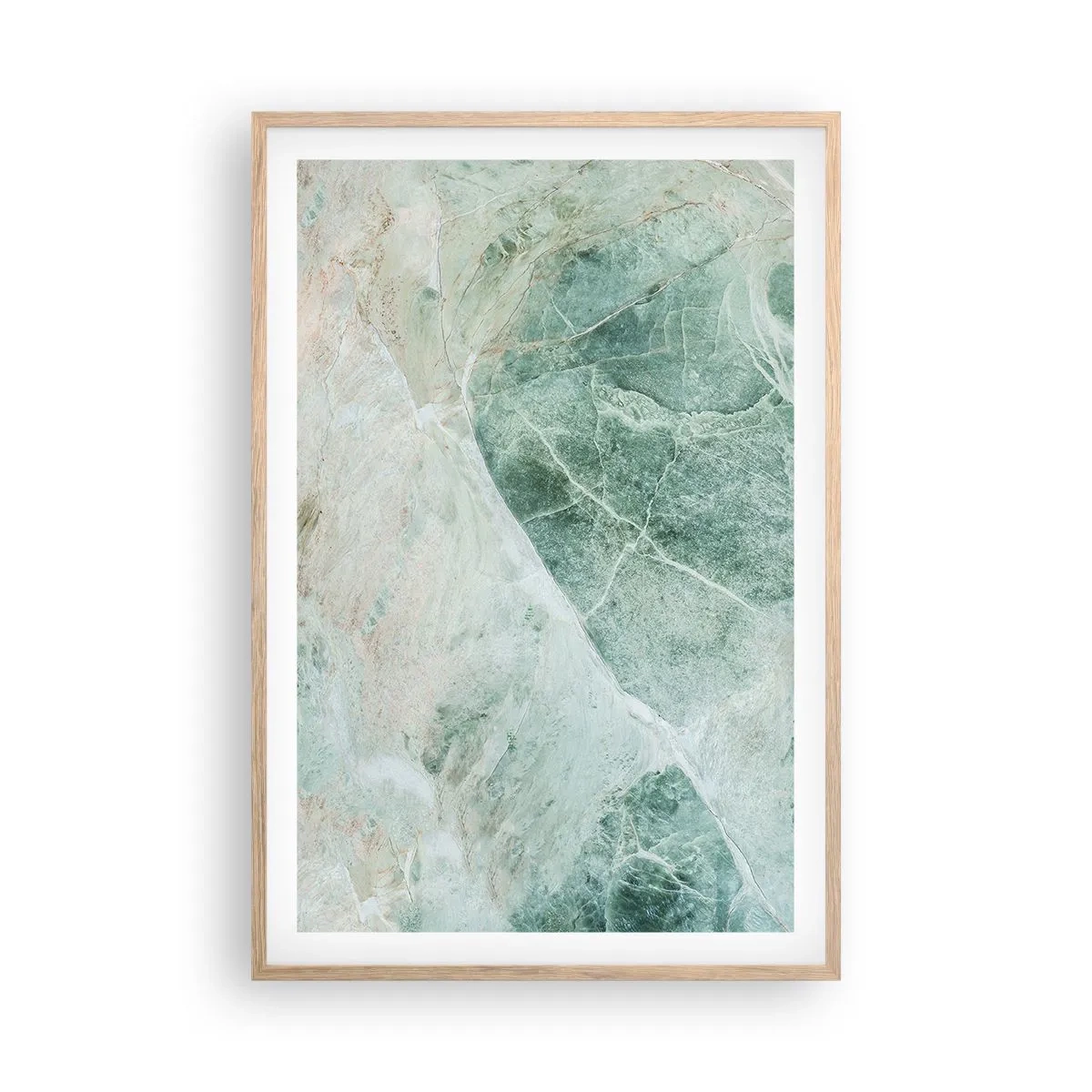 Poster in cornice rovere chiaro - Il freddo nobile della pietra - 61x91 cm