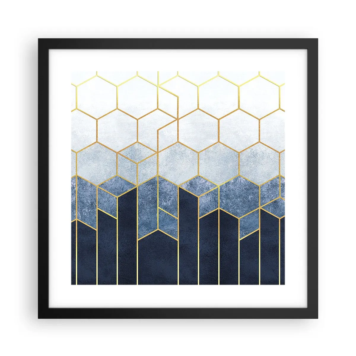 Poster in cornice nera - Composizione a ritmo sincopato - 40x40 cm