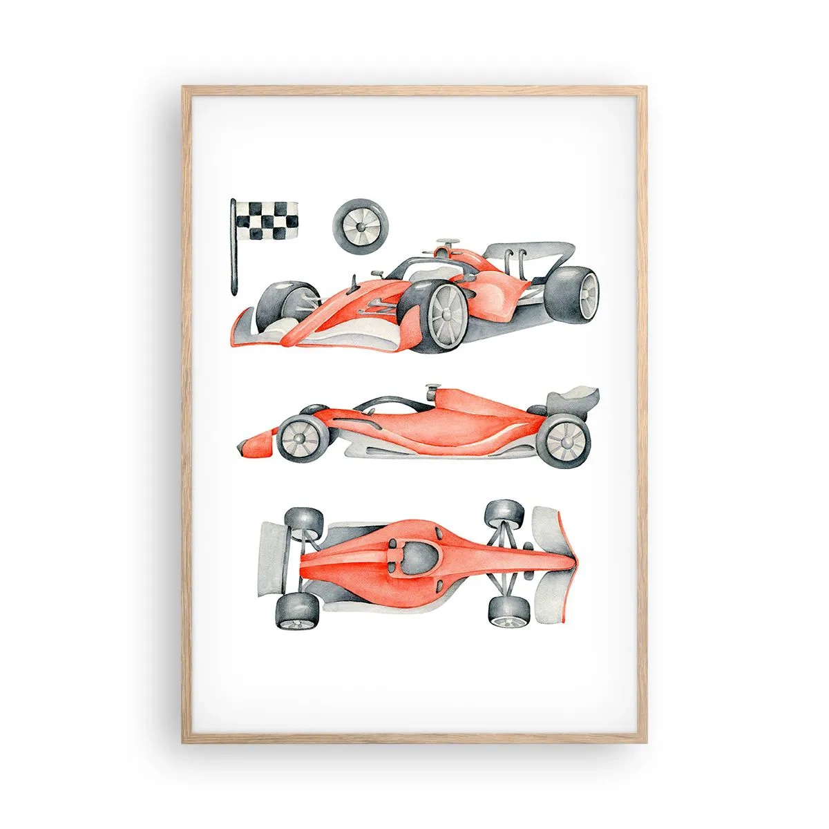 Poster in cornice rovere chiaro - Inseguendo i sogni - 70x100 cm