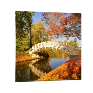 Quadro su vetro - Sul bianco ponticello dei sospiri - 70x70 cm