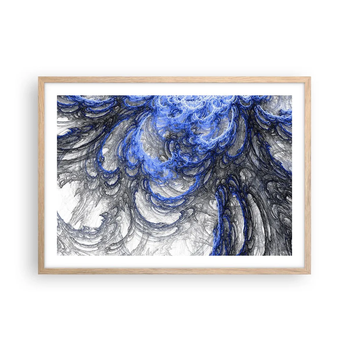 Poster in cornice rovere chiaro - La nascita dell'onda - 70x50 cm