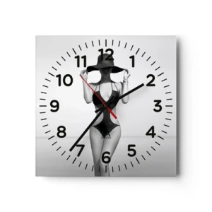 Orologio da parete - Orologio in Vetro - Il mio nome è Eleganza - 40x40 cm