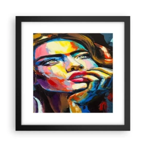 Poster in cornice nera - I sogni come uccelli planano nel cielo - 30x30 cm