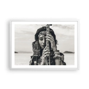 Poster in cornice bianca - La musica dell'oriente - 70x50 cm