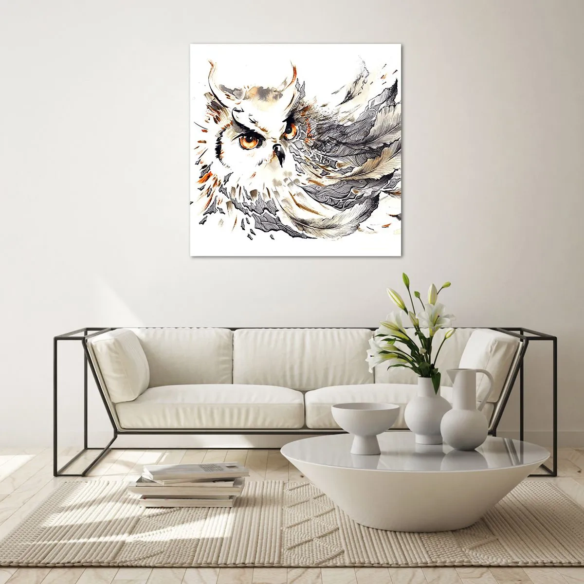 Quadro su vetro - Giunta dal mondo della magia - 70x70 cm