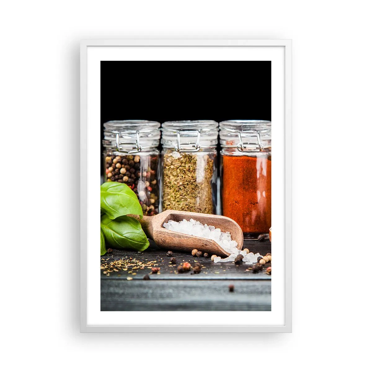 Poster in cornice bianca - Perché la vita abbia sapore - 50x70 cm