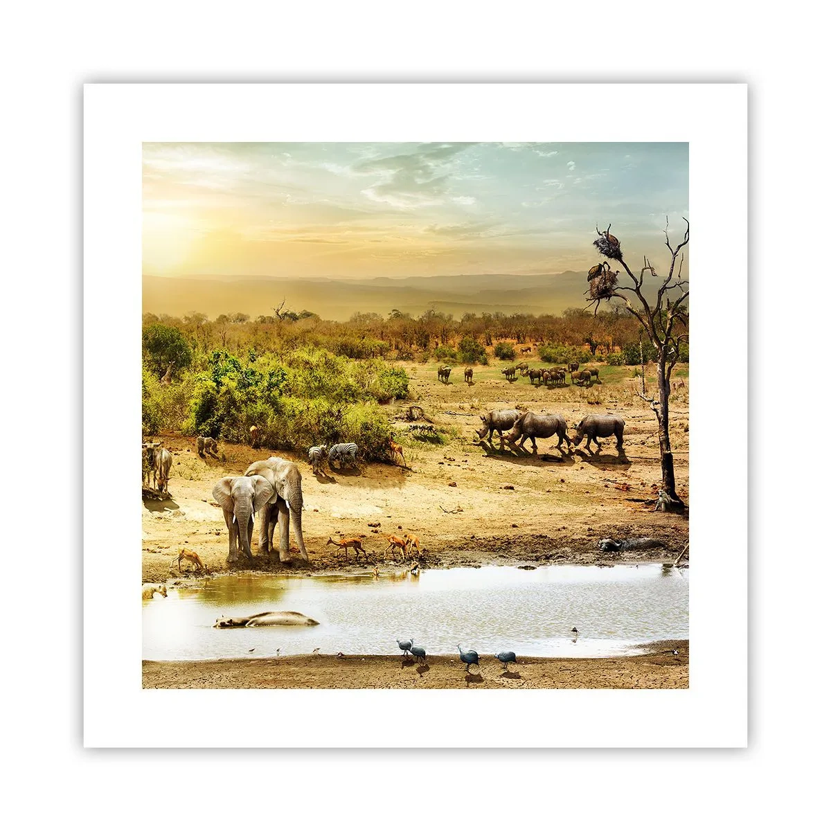 Poster - "Un fiume usciva da Eden…" - 40x40 cm