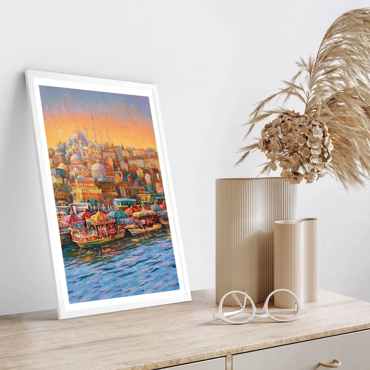 Poster in cornice bianca - Racconto da Istanbul - 70x100 cm