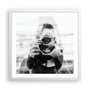 Poster in cornice bianca - Il creatore e il materiale - 50x50 cm