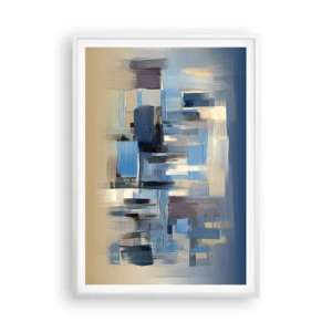 Poster in cornice bianca - Struttura blu - 70x100 cm