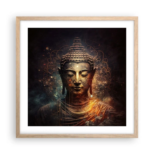 Poster in cornice rovere chiaro - Equilibrio spirituale - 50x50 cm