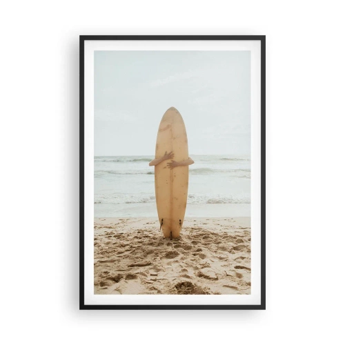 Poster in cornice nera - Amore per le onde - 61x91 cm
