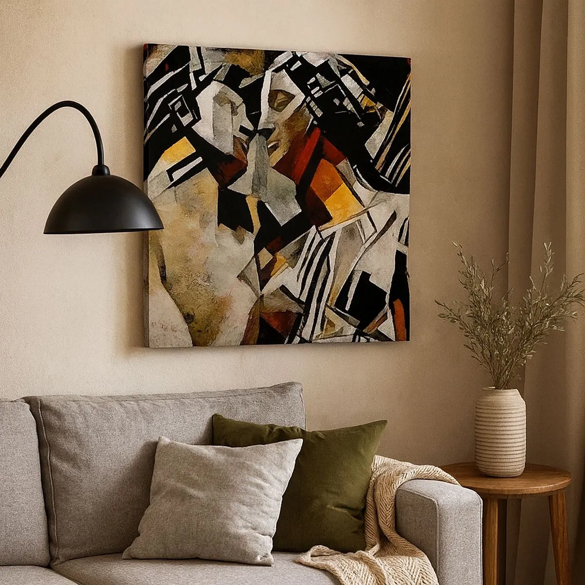 Quadro su tela - Stampe su Tela - Bacio di statue - 30x30 cm