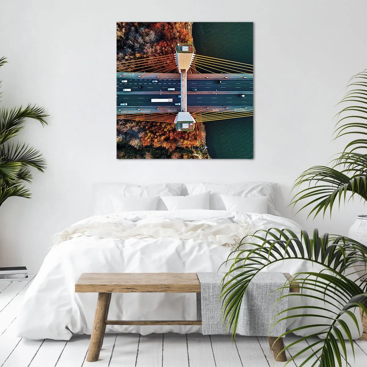 Quadro su tela - Stampe su Tela - Oltre il fiume, oltre il bosco - 70x70 cm