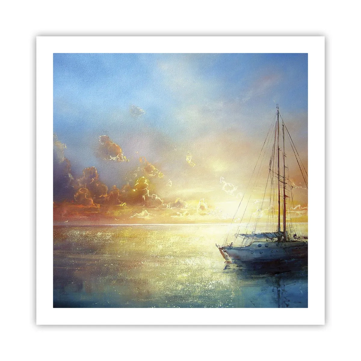 Poster - Nella baia dorata - 60x60 cm