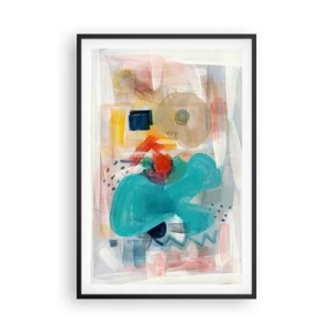 Poster in cornice nera - Il gioco dei colori - 61x91 cm