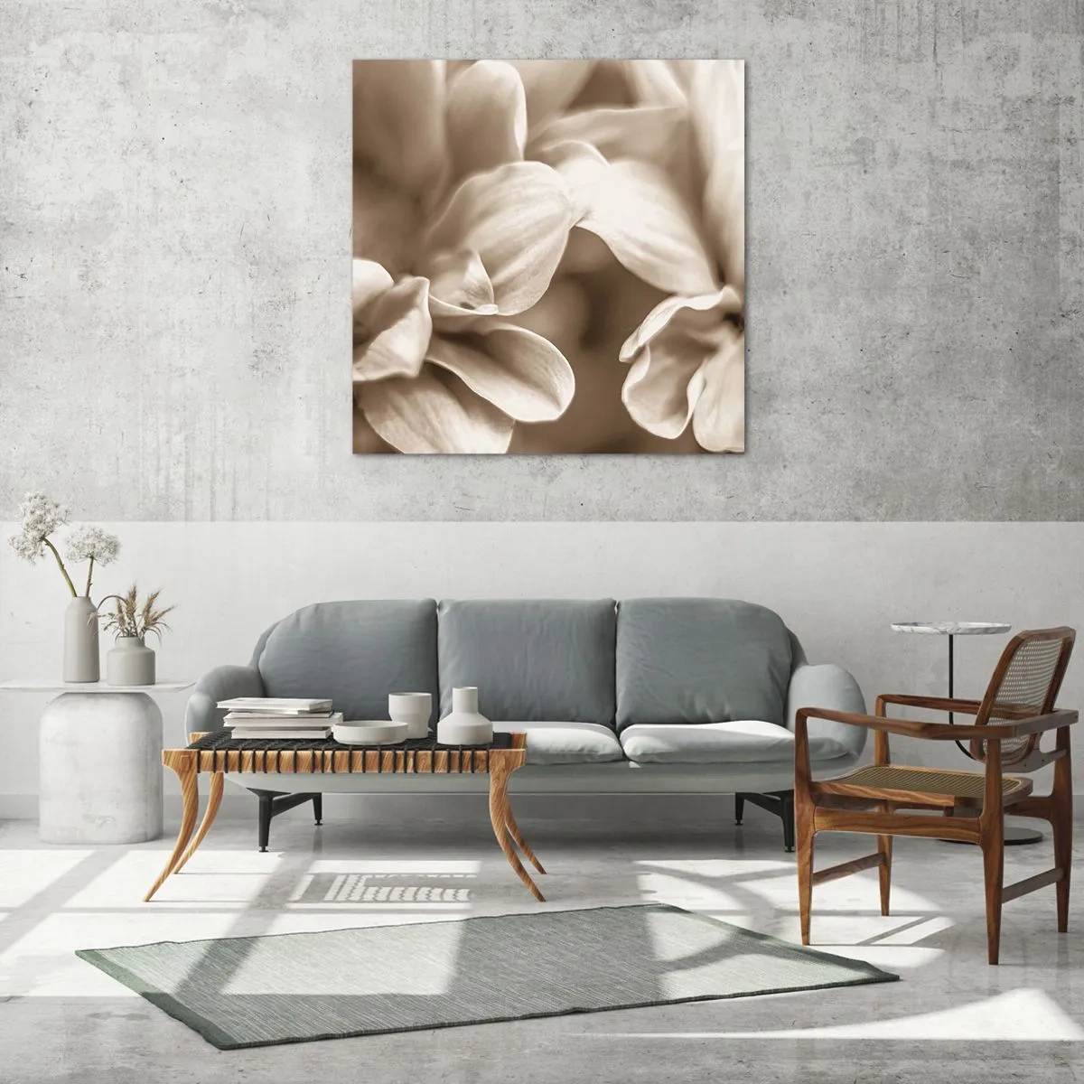 Quadro su vetro - Mite come un sorriso - 30x30 cm