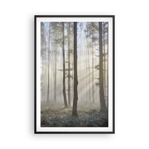 Poster in cornice nera - Anche la nebbia si è svegliata - 61x91 cm