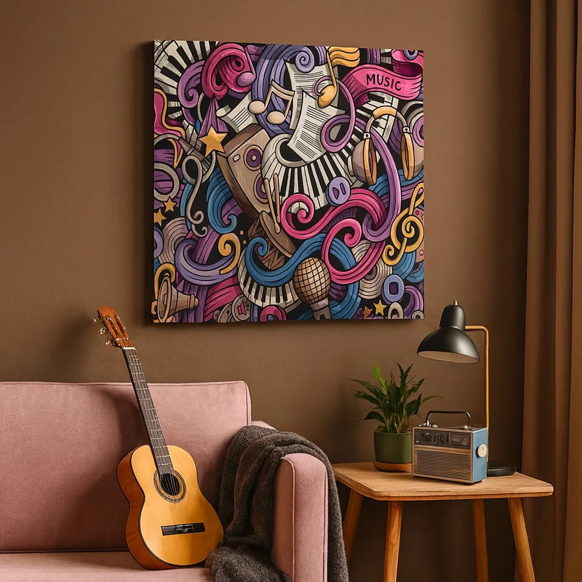 Quadro su tela - Stampe su Tela - Melodia complicata - 30x30 cm