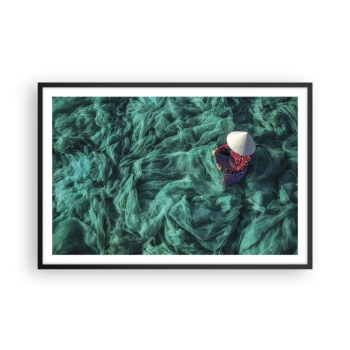 Poster in cornice nera - Nel mare di reti - 91x61 cm