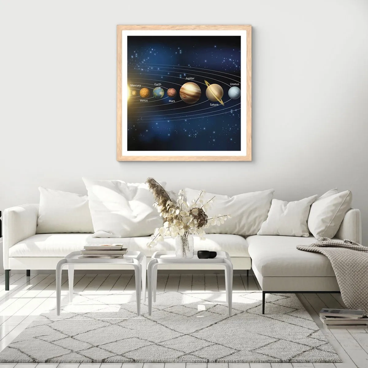 Poster in cornice rovere chiaro - Uno su dieci - 50x50 cm