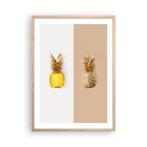 Poster in cornice rovere chiaro - Ananas per due - 50x70 cm