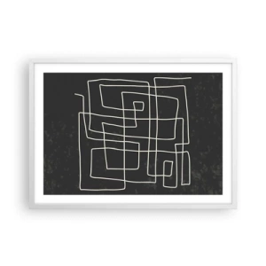Poster in cornice bianca - Non è così semplice - 70x50 cm