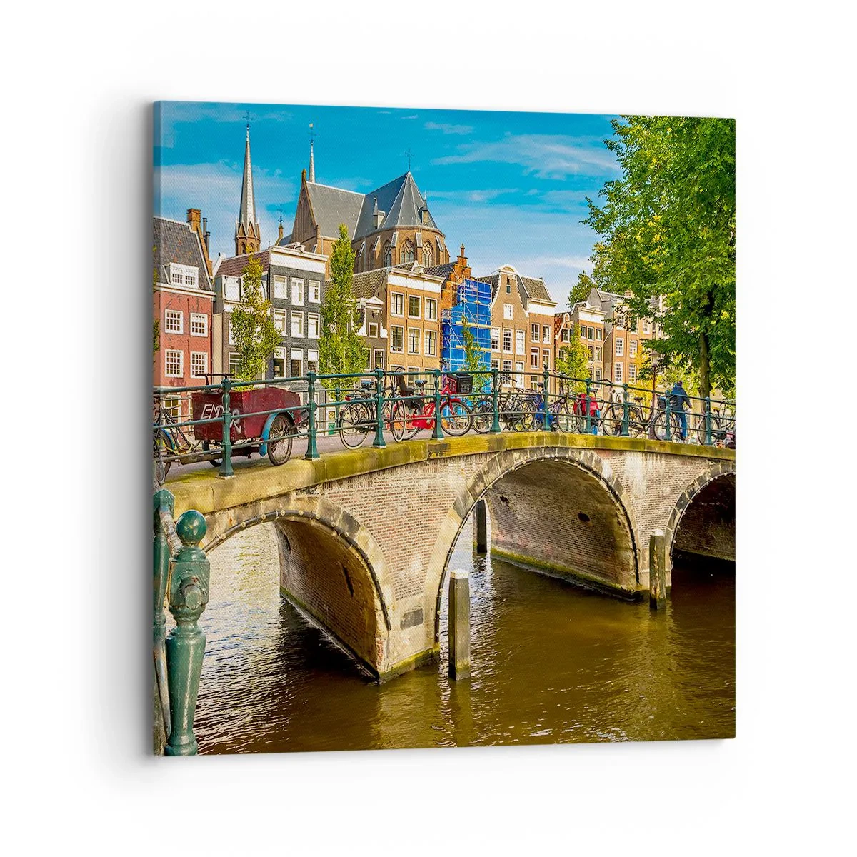 Quadro su tela - Stampe su Tela - La primavera sul canale - 70x70 cm