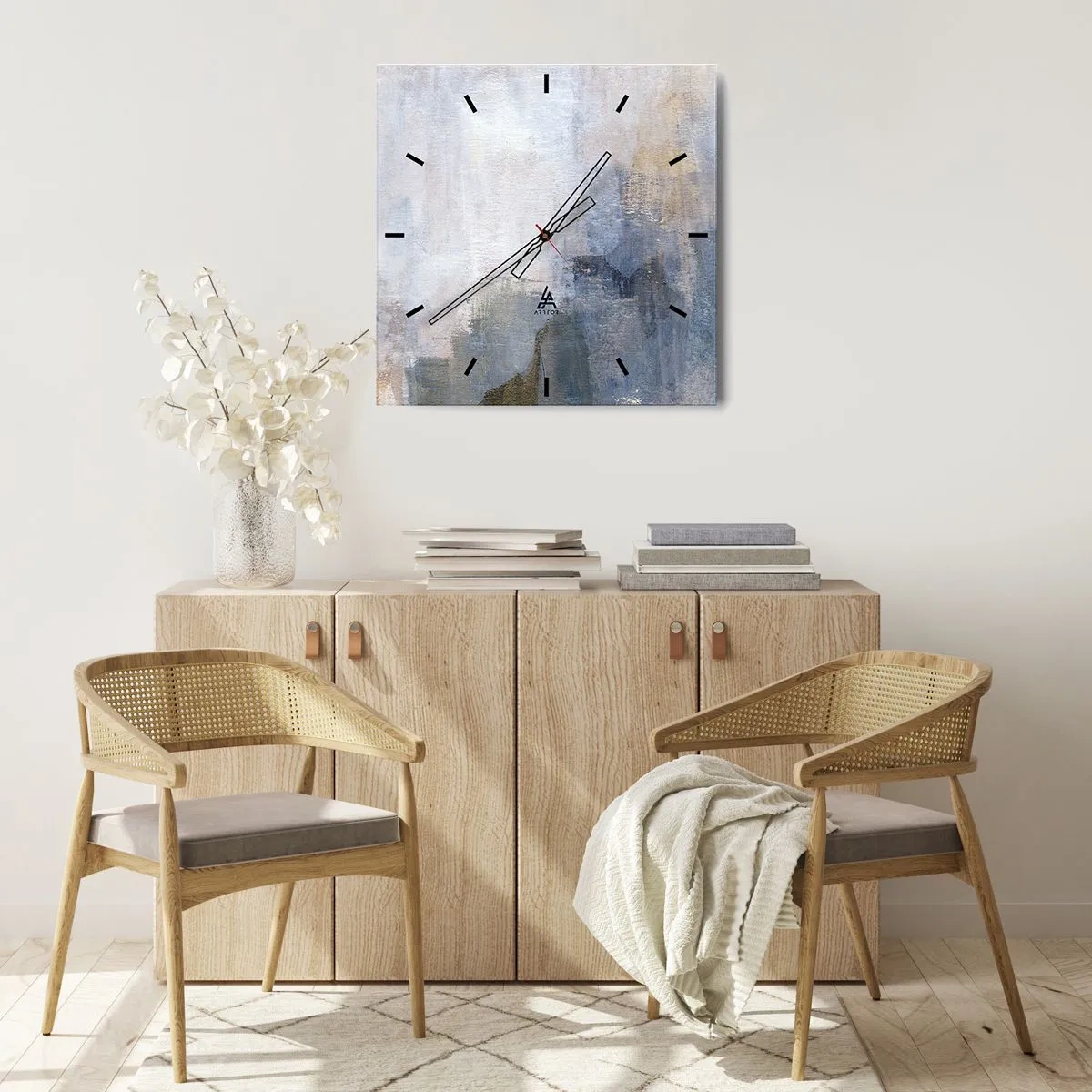 Orologio da parete - Orologio in Vetro - Toni e accordi dei colori - 40x40 cm