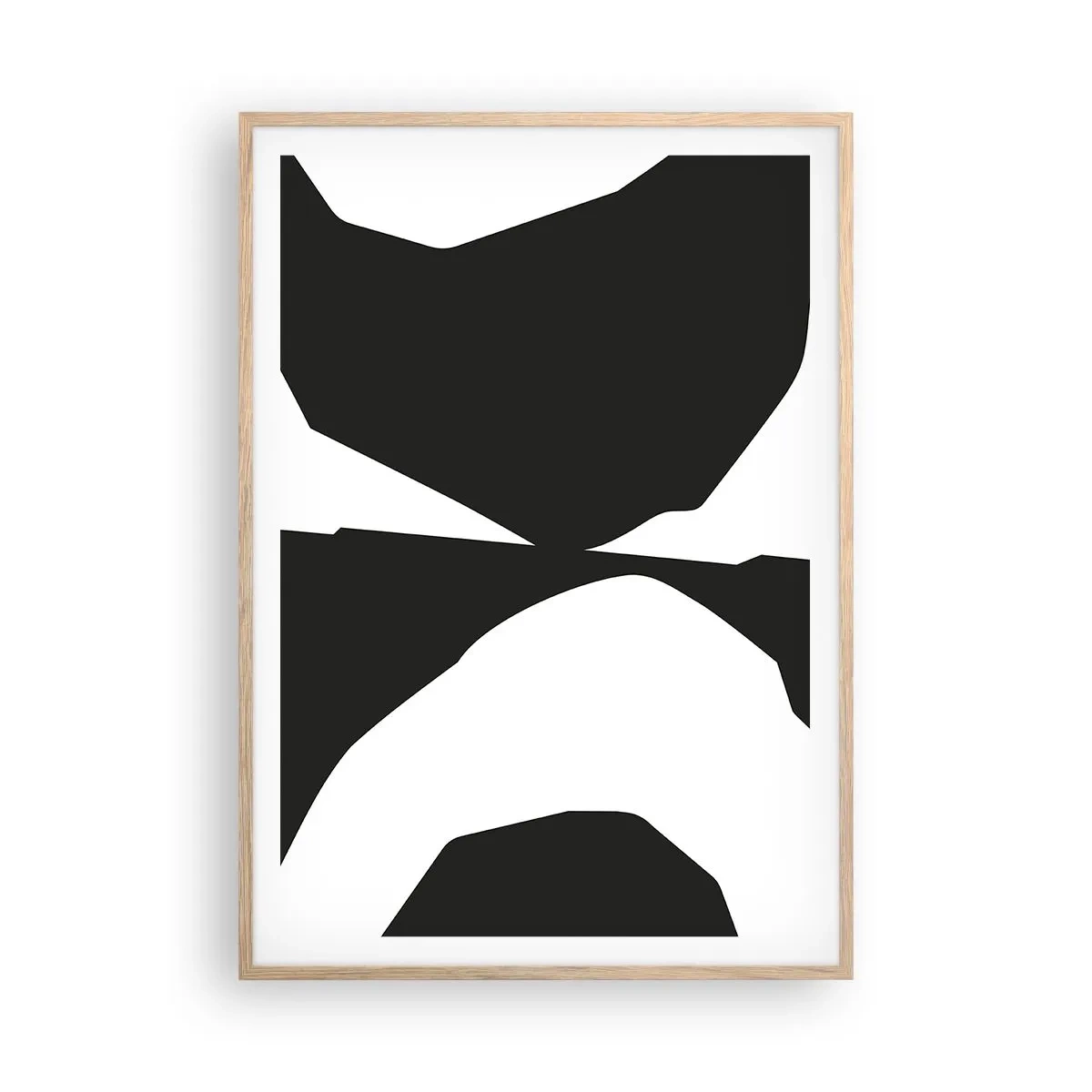 Poster in cornice rovere chiaro - Positivo - negativo - 70x100 cm