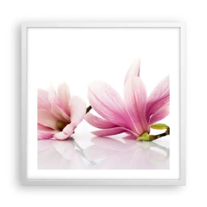 Poster in cornice bianca - Delicati come un soffio di primavera - 50x50 cm