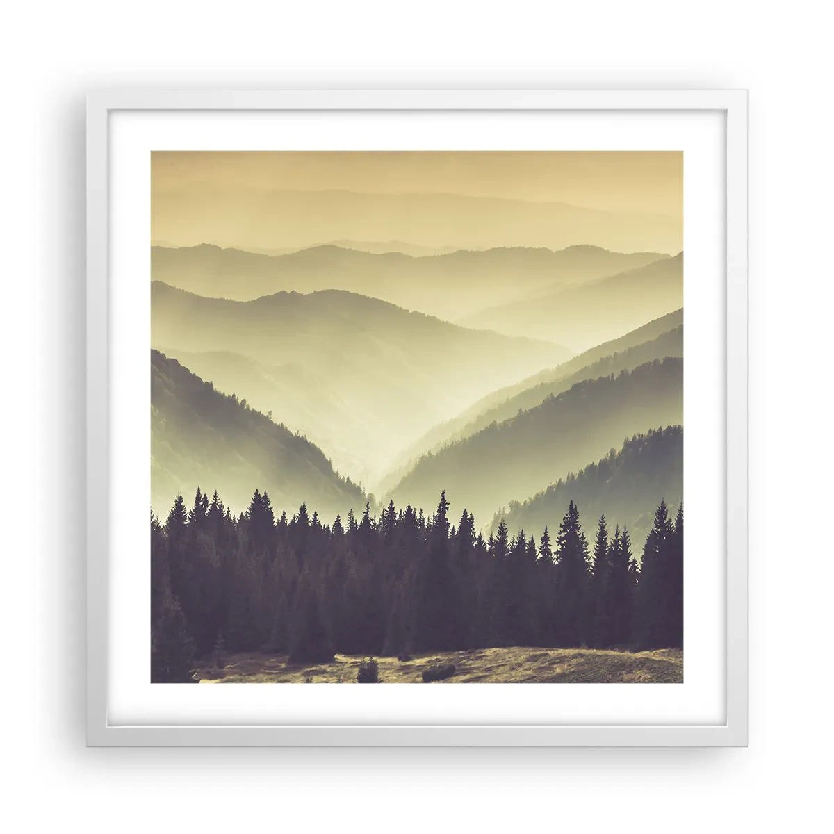 Poster in cornice bianca - Dopo sette montagne… - 50x50 cm