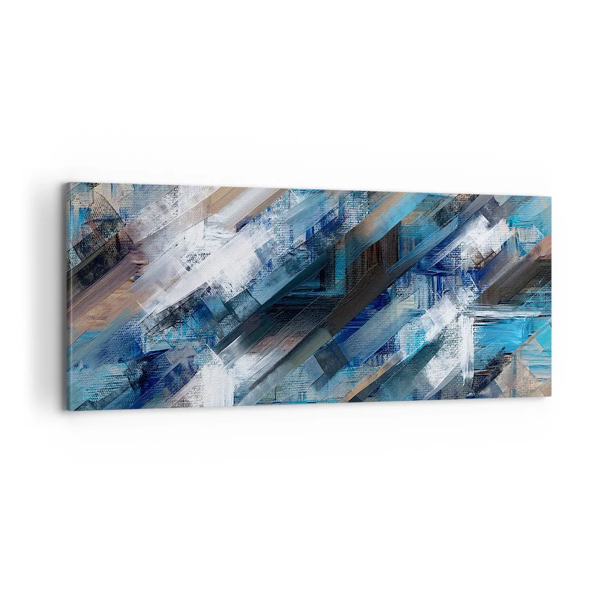 Quadro su tela - Stampe su Tela - Sulla diagonale blu - 100x40 cm