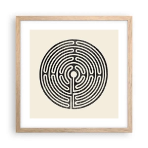 Poster in cornice rovere chiaro - Ordine misterioso - 40x40 cm