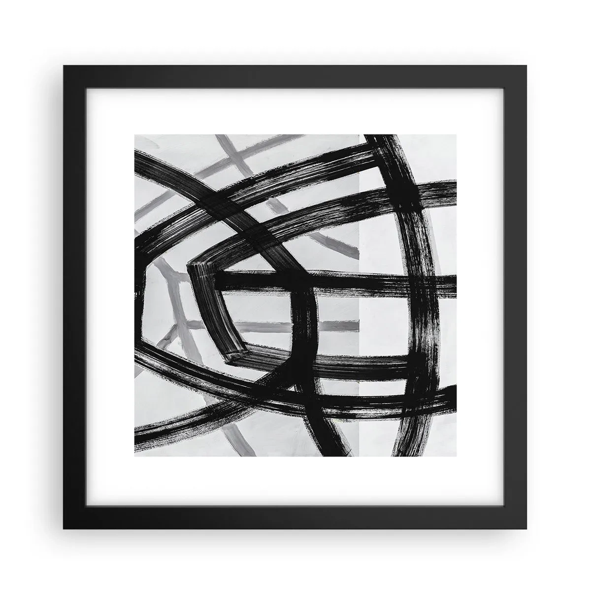 Poster in cornice nera - Costruendo la profondità - 30x30 cm