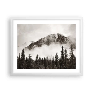 Poster in cornice bianca - Il sovrano di granito - 50x40 cm